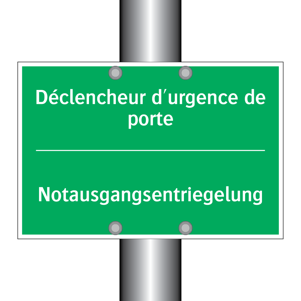 Notausgangsentriegelung - Déclencheur d'urgence de porte
