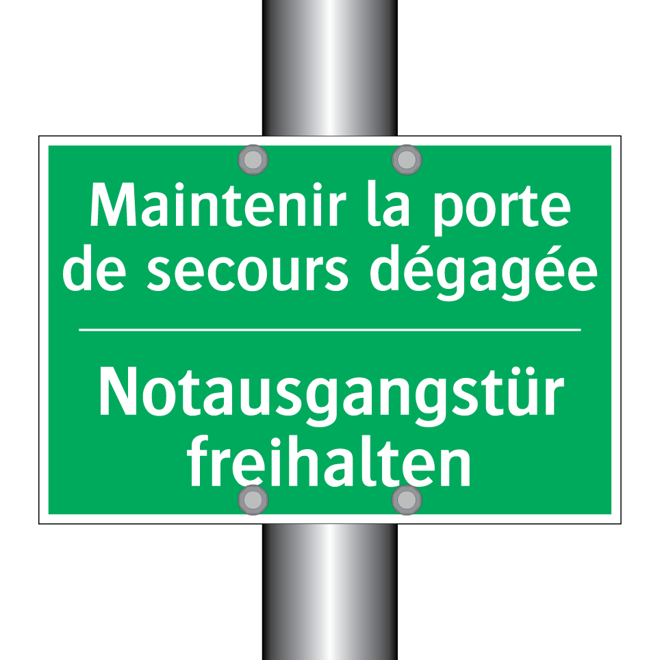 Notausgangstür freihalten - Maintenir la porte de secours  /.../