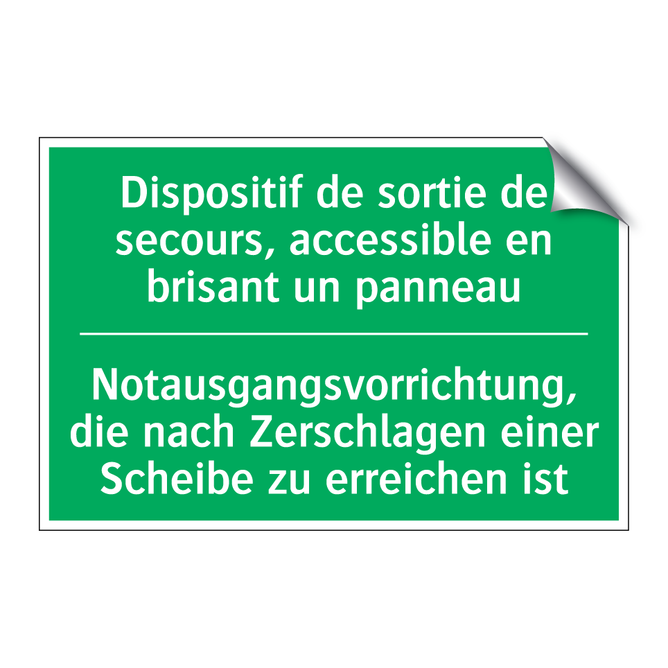 Notausgangsvorrichtung, die nach  /.../ - Dispositif de sortie de secours,  /.../