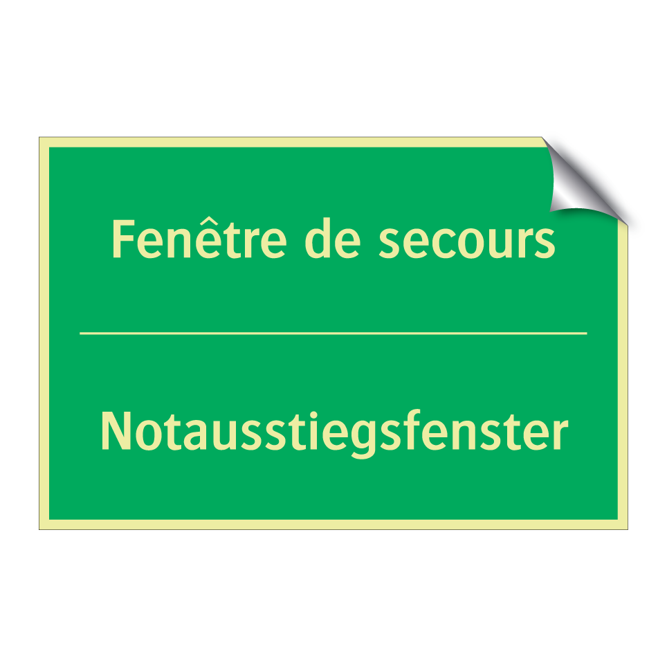 Notausstiegsfenster - Fenêtre de secours