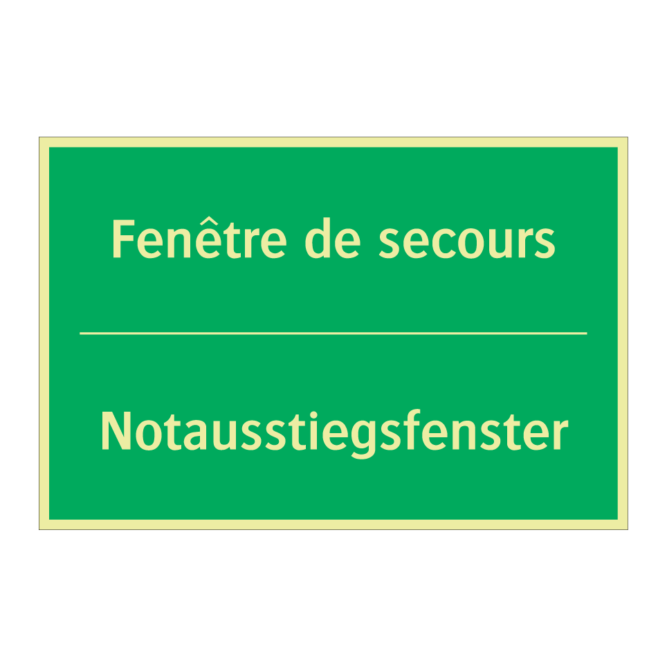 Notausstiegsfenster - Fenêtre de secours