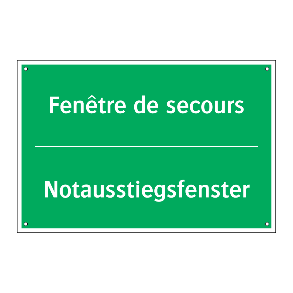Notausstiegsfenster - Fenêtre de secours