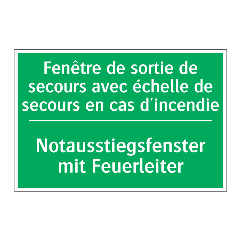 Notausstiegsfenster mit Feuerleiter /.../ - Fenêtre de sortie de secours avec  /.../