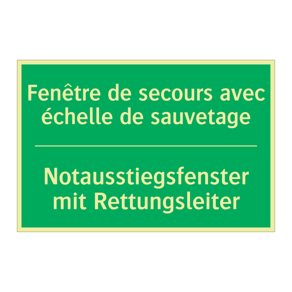 Notausstiegsfenster mit Rettungsleiter /.../ - Fenêtre de secours avec échelle  /.../