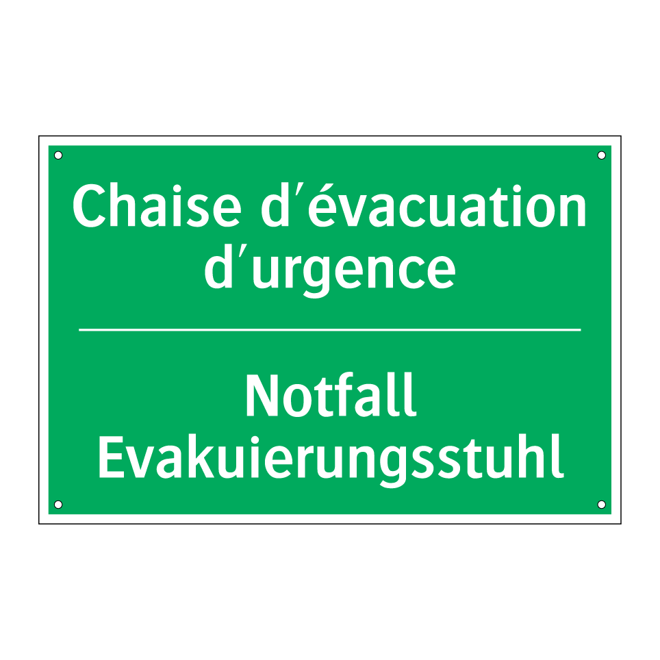 Notfall Evakuierungsstuhl - Chaise d'évacuation d'urgence