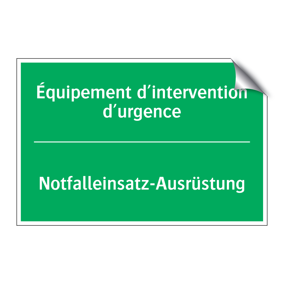 Notfalleinsatz-Ausrüstung - Équipement d’intervention d’urgence /.../