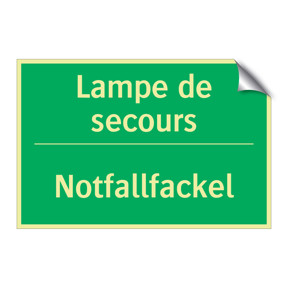 Notfallfackel - Lampe de secours