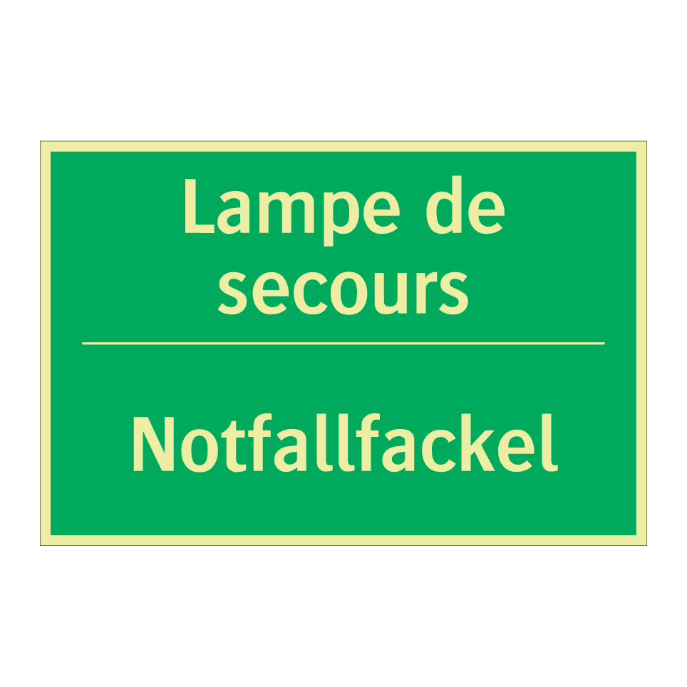 Notfallfackel - Lampe de secours