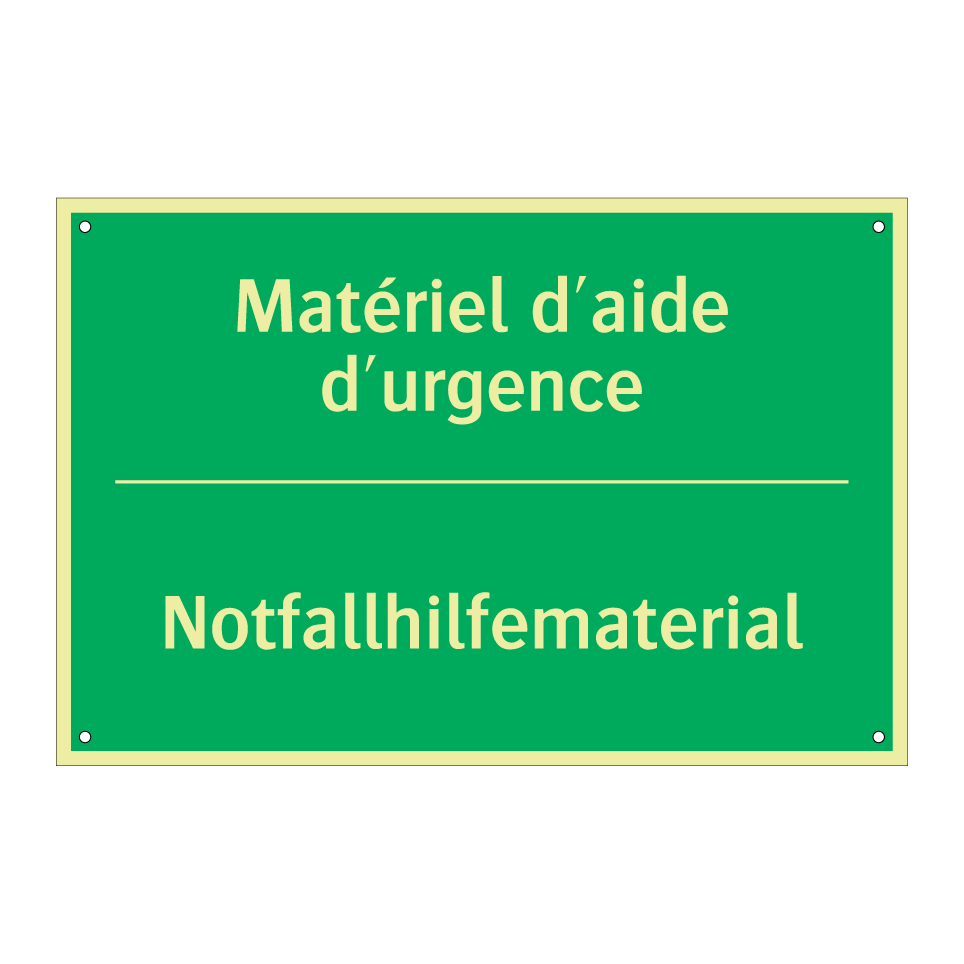 Notfallhilfematerial - Matériel d'aide d'urgence
