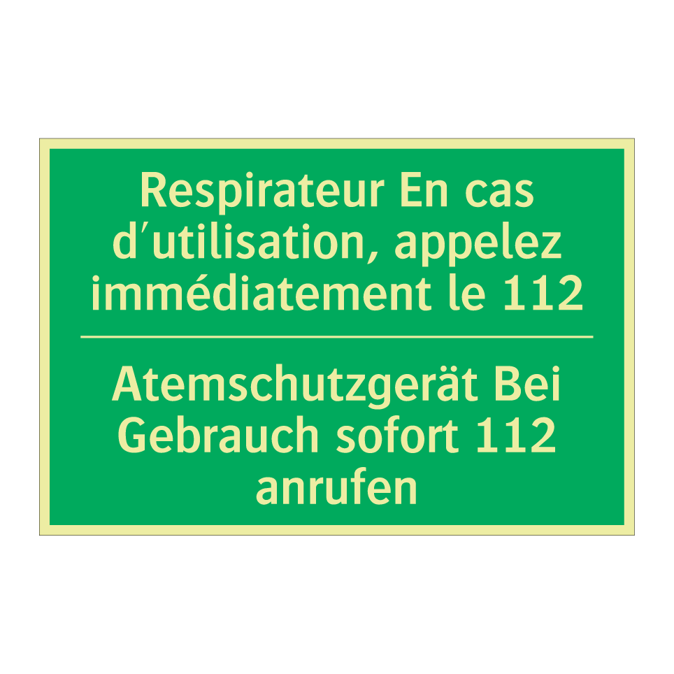 Atemschutzgerät Bei Gebrauch sofort  /.../ - Respirateur En cas d'utilisation,  /.../