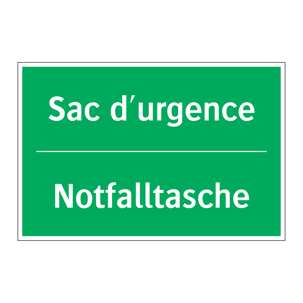 Notfalltasche - Sac d'urgence