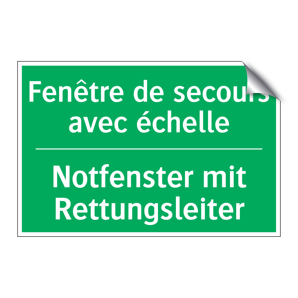 Notfenster mit Rettungsleiter - Fenêtre de secours avec échelle /.../