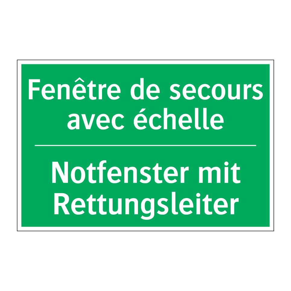 Notfenster mit Rettungsleiter - Fenêtre de secours avec échelle /.../