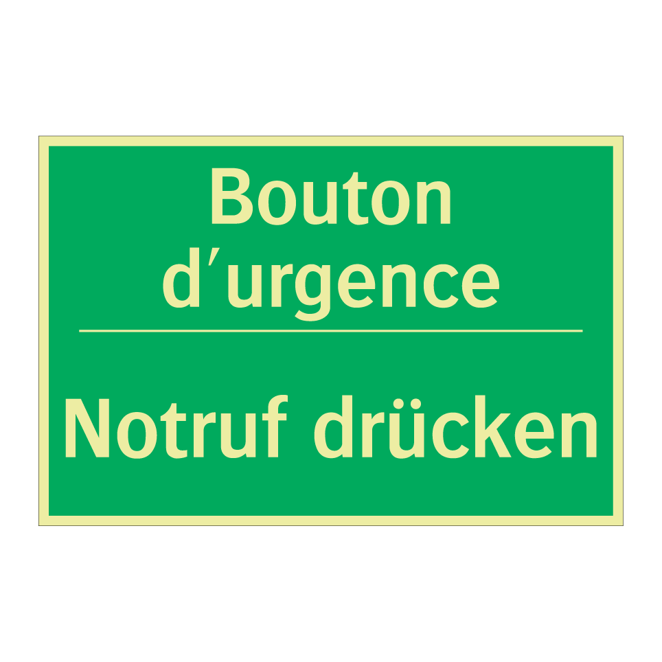 Notruf drücken - Bouton d'urgence