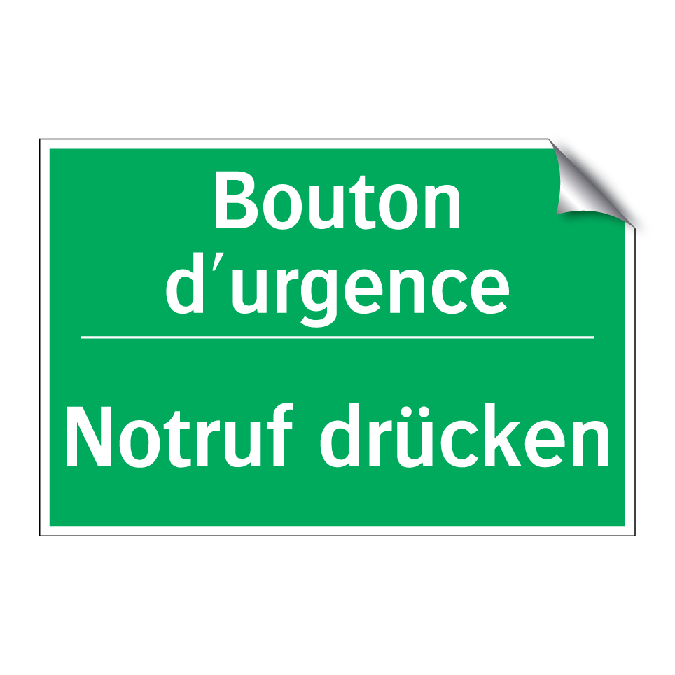 Notruf drücken - Bouton d'urgence