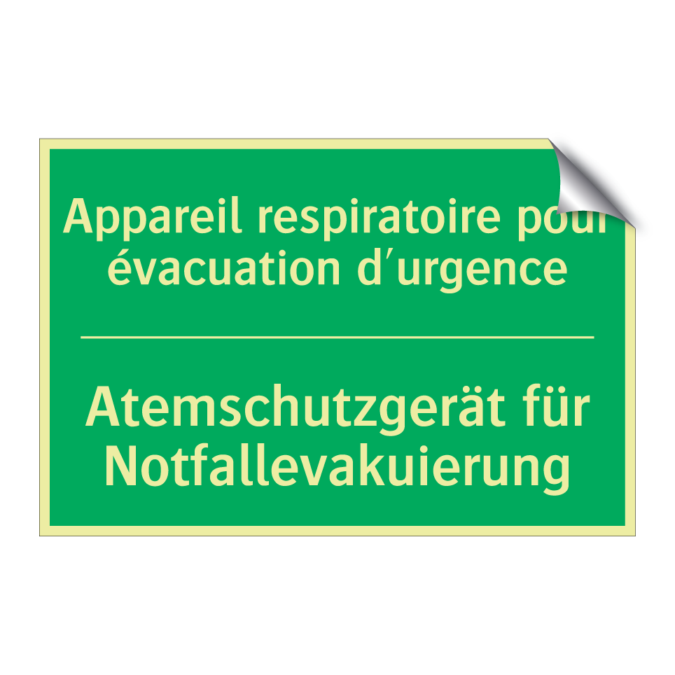 Atemschutzgerät für Notfallevakuierung /.../ - Appareil respiratoire pour évacuation  /.../