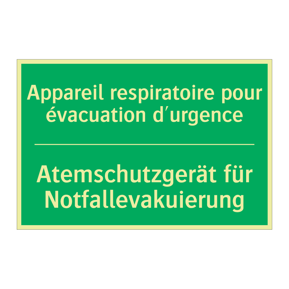 Atemschutzgerät für Notfallevakuierung /.../ - Appareil respiratoire pour évacuation  /.../