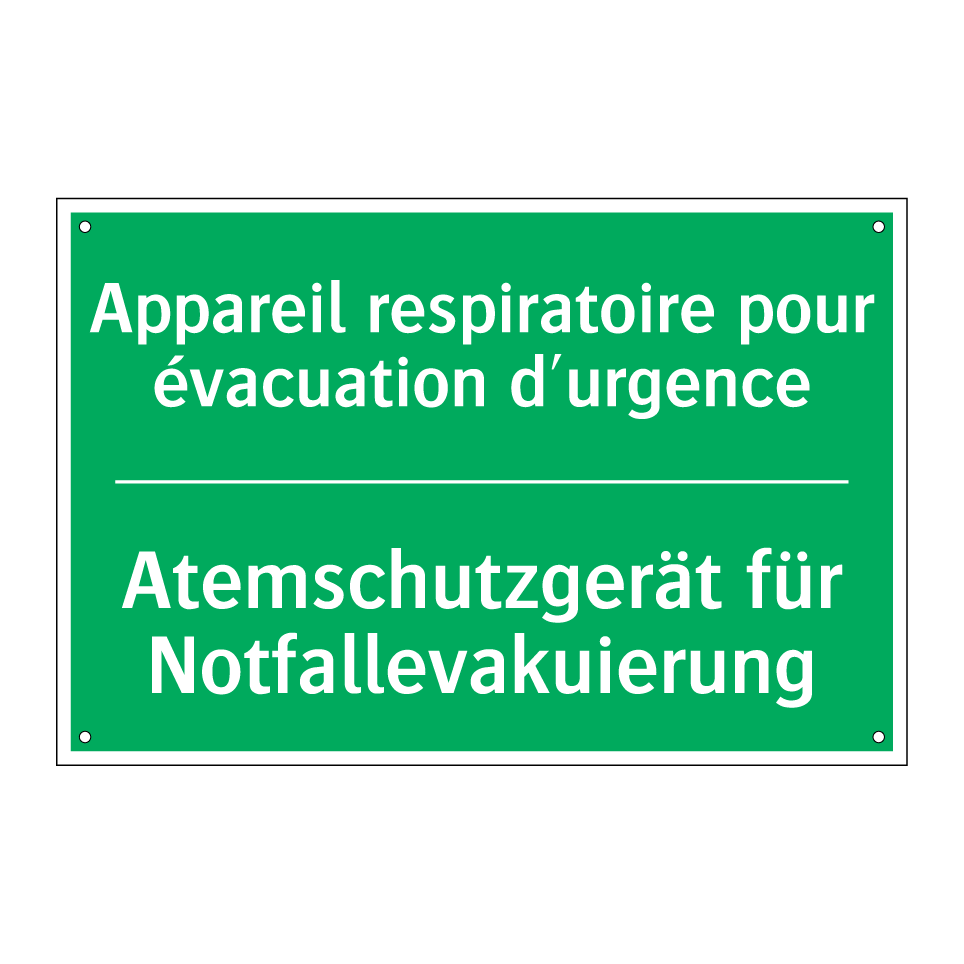 Atemschutzgerät für Notfallevakuierung /.../ - Appareil respiratoire pour évacuation  /.../