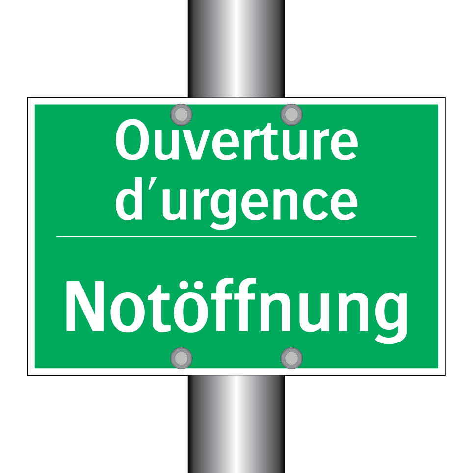 Notöffnung - Ouverture d'urgence