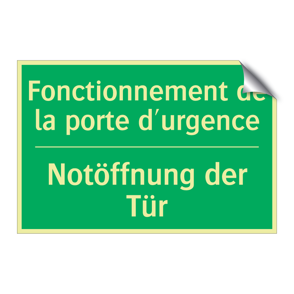 Notöffnung der Tür - Fonctionnement de la porte d'urgence /.../
