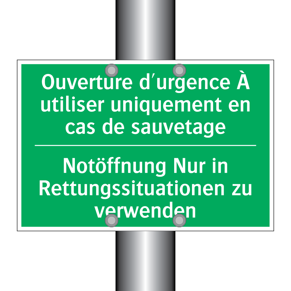 Notöffnung Nur in Rettungssituationen  /.../ - Ouverture d'urgence À utiliser  /.../