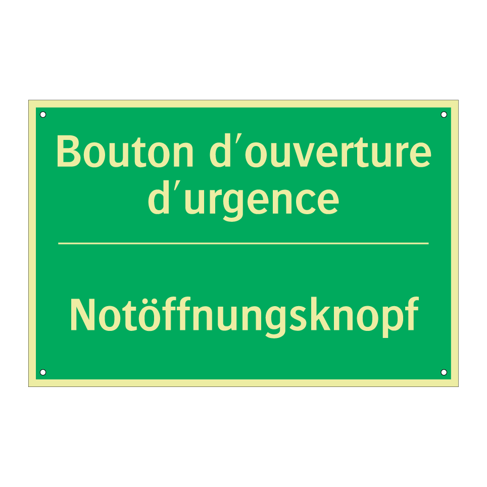 Notöffnungsknopf - Bouton d'ouverture d'urgence