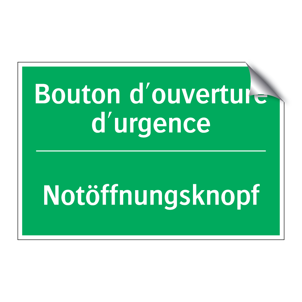 Notöffnungsknopf - Bouton d'ouverture d'urgence