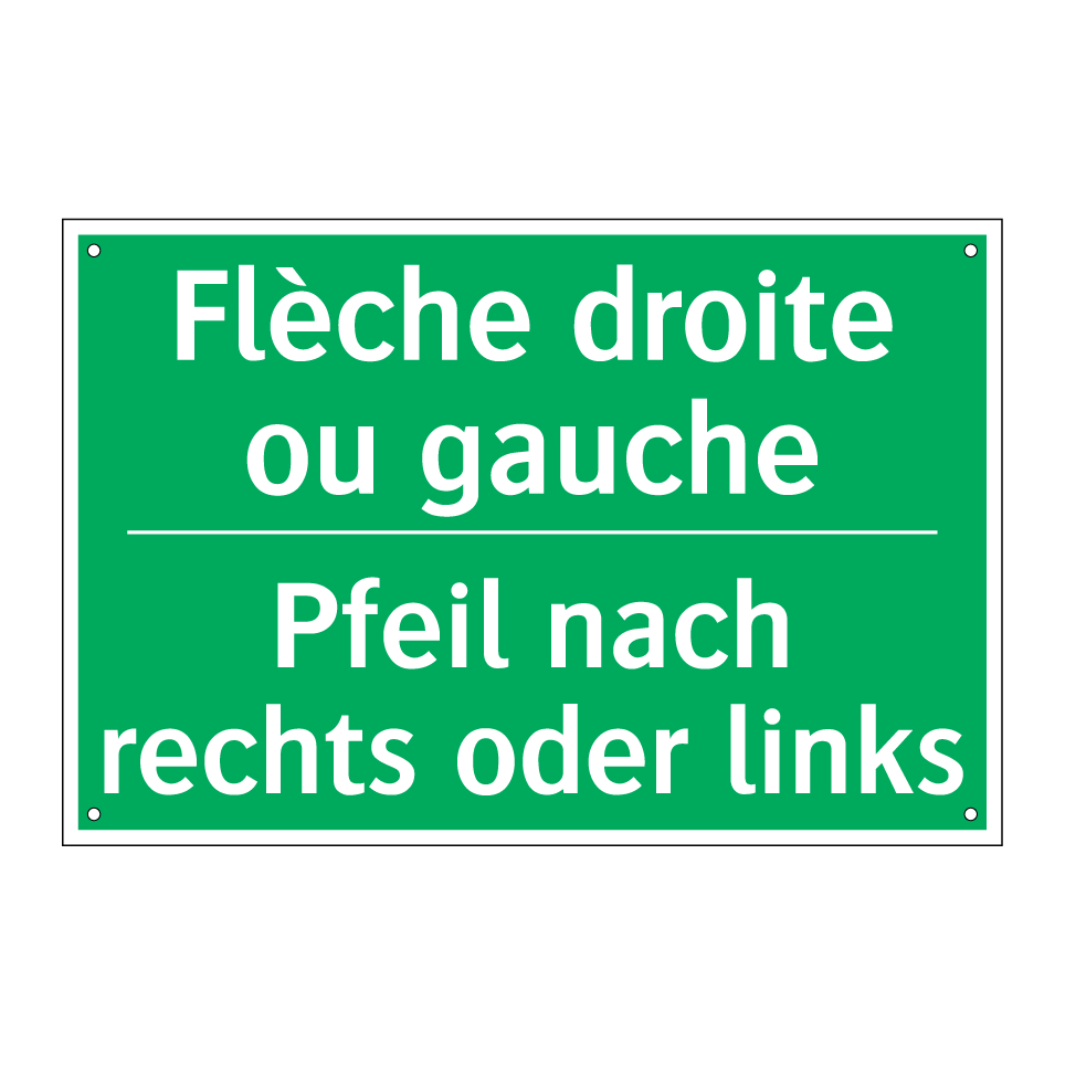 Pfeil nach rechts oder links - Flèche droite ou gauche