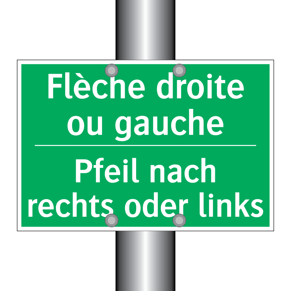 Pfeil nach rechts oder links - Flèche droite ou gauche