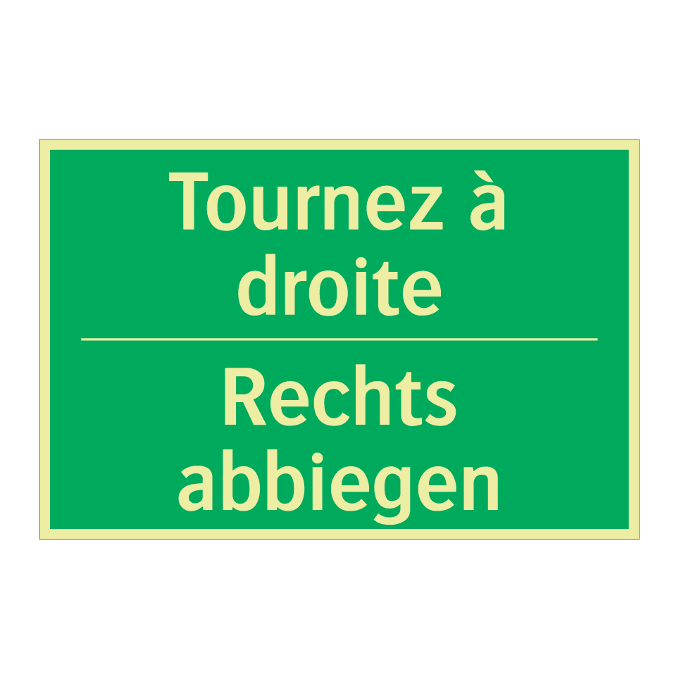 Rechts abbiegen - Tournez à droite