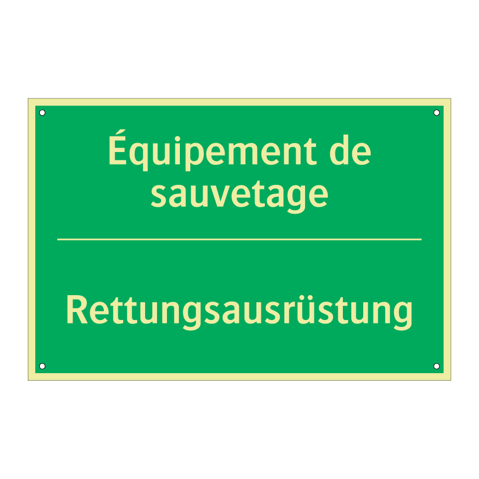 Rettungsausrüstung - Équipement de sauvetage