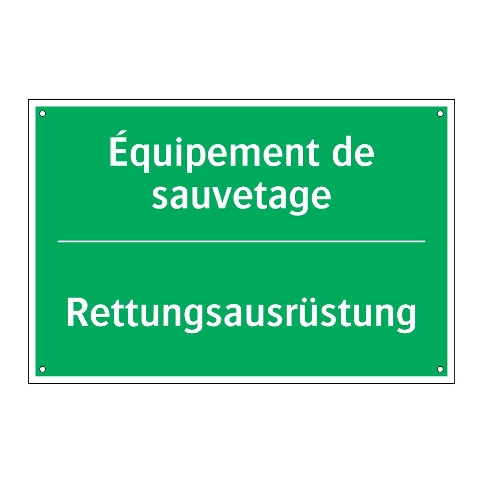 Rettungsausrüstung - Équipement de sauvetage
