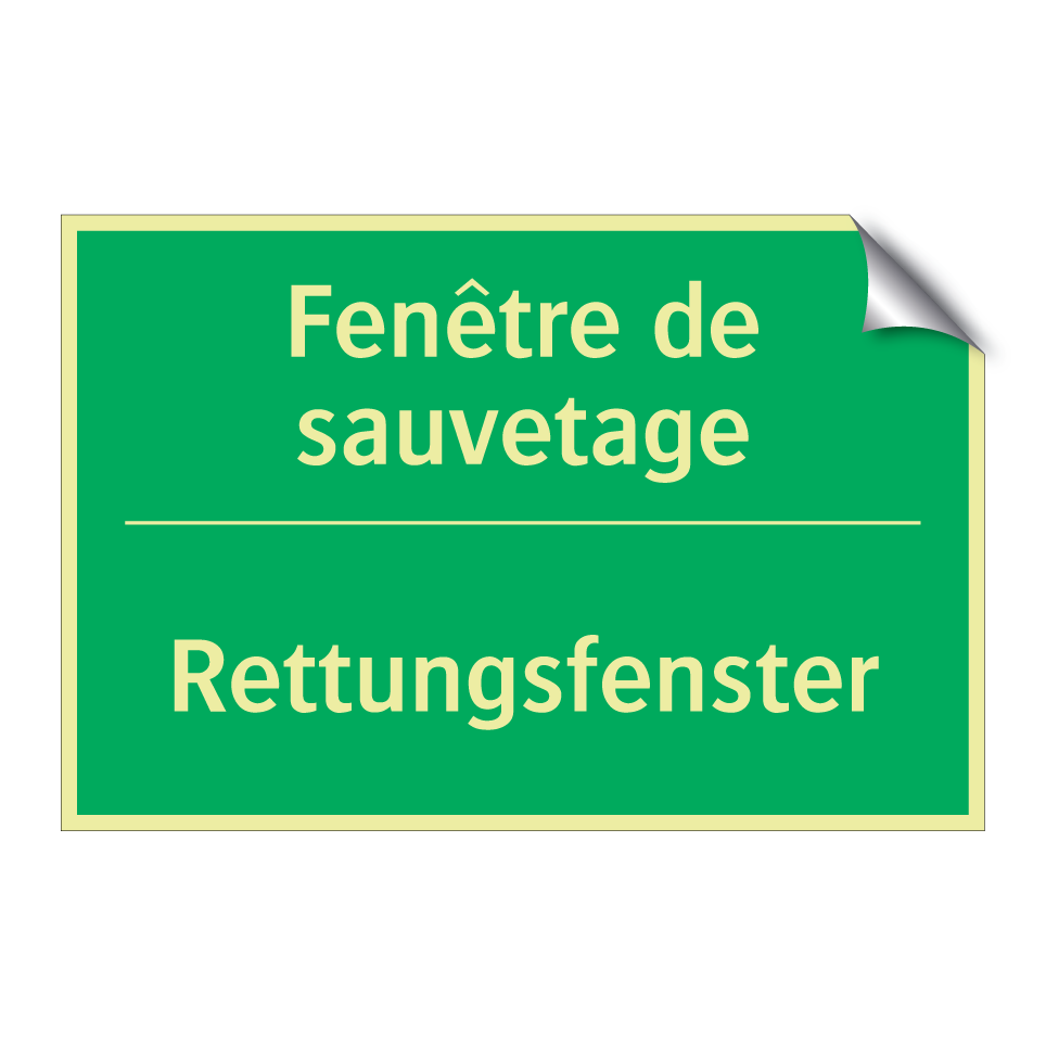 Rettungsfenster - Fenêtre de sauvetage