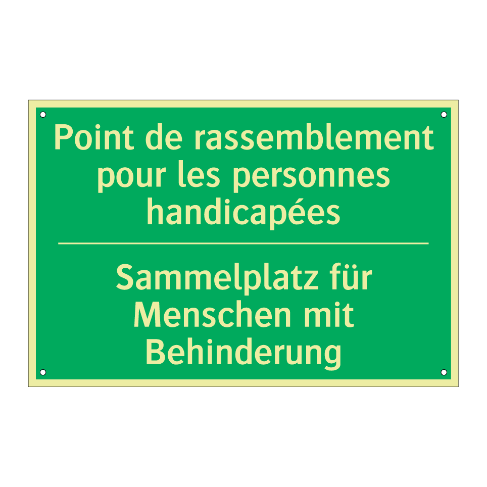Sammelplatz für Menschen mit Behinderung /.../ - Point de rassemblement pour les  /.../