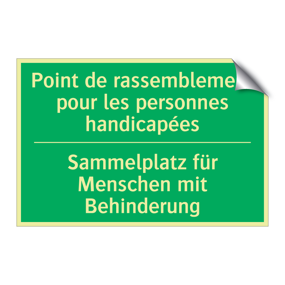 Sammelplatz für Menschen mit Behinderung /.../ - Point de rassemblement pour les  /.../