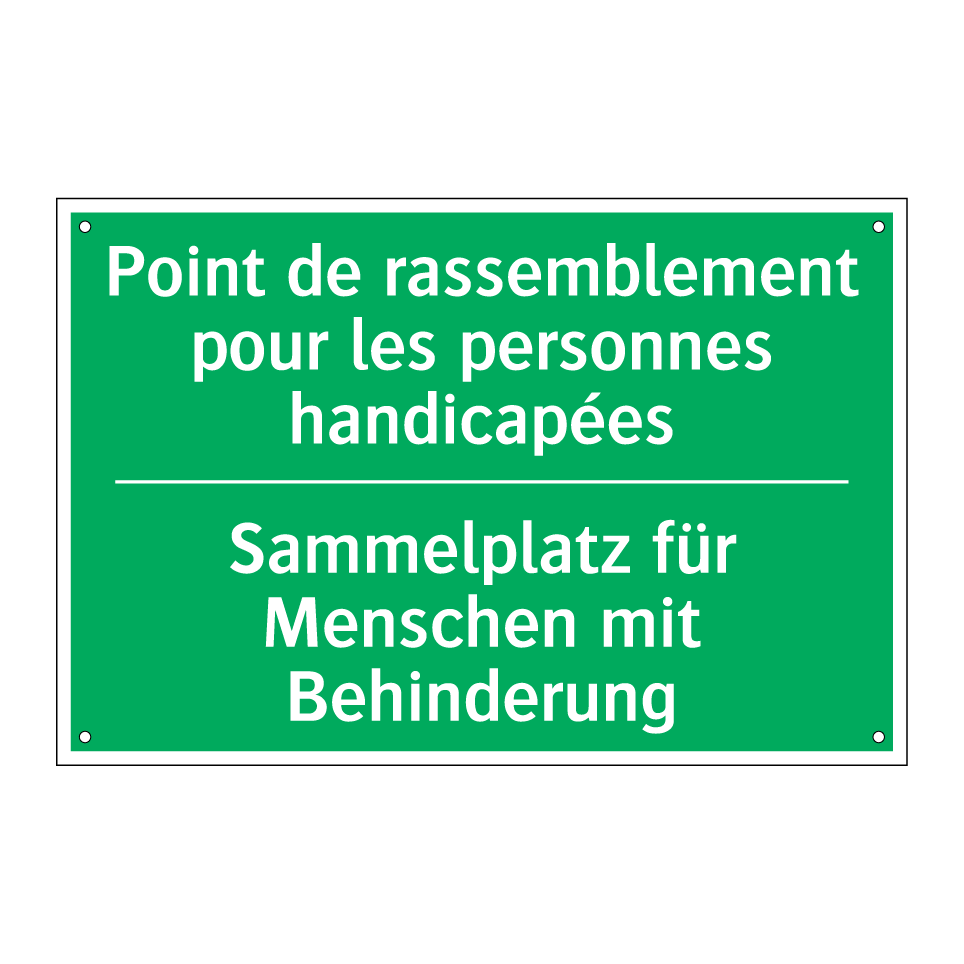 Sammelplatz für Menschen mit Behinderung /.../ - Point de rassemblement pour les  /.../