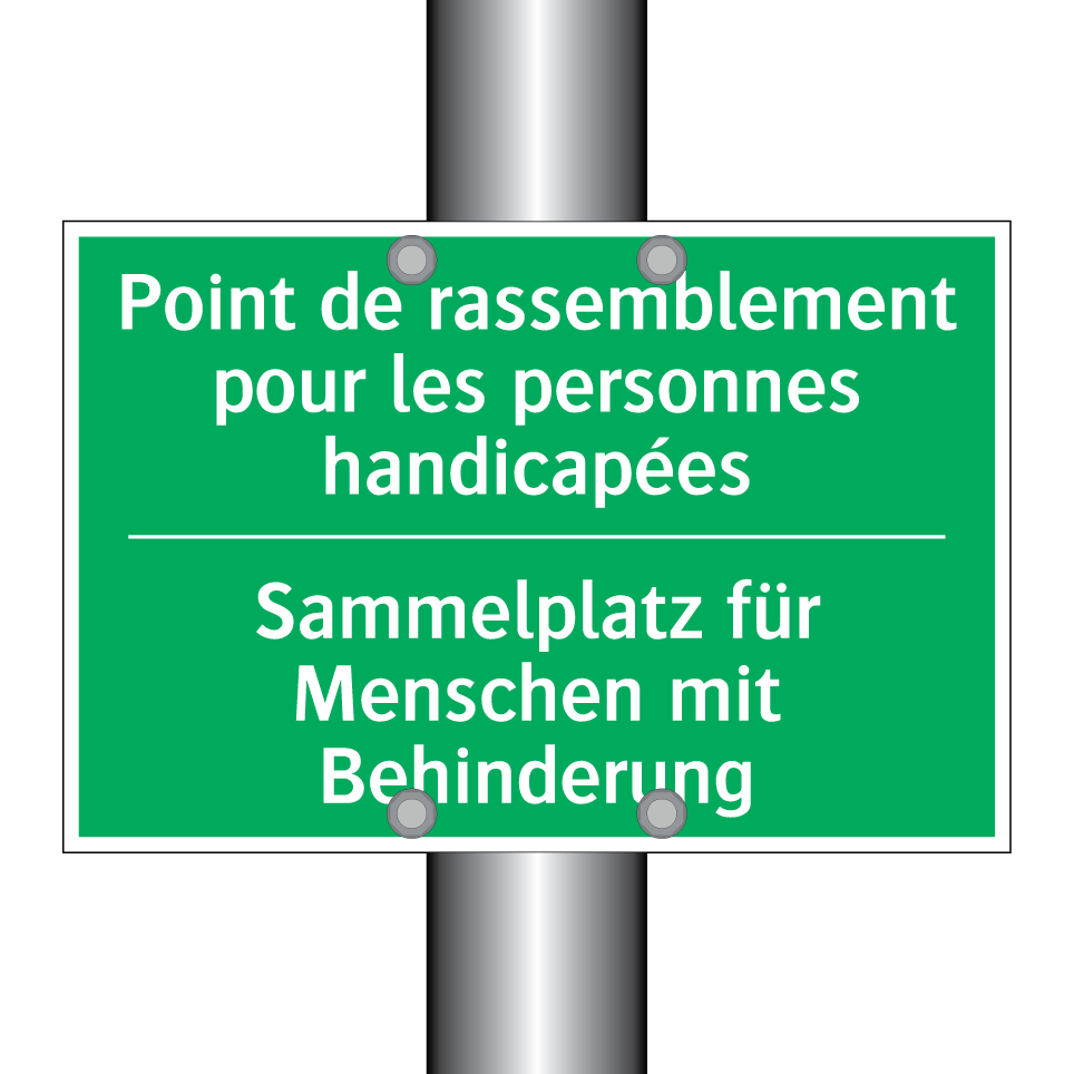 Sammelplatz für Menschen mit Behinderung /.../ - Point de rassemblement pour les  /.../