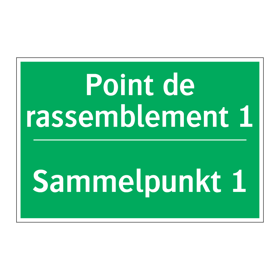 Sammelpunkt 1 - Point de rassemblement 1