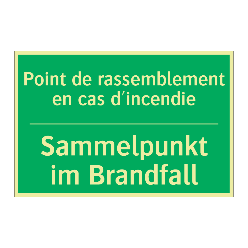 Sammelpunkt im Brandfall - Point de rassemblement en cas  /.../