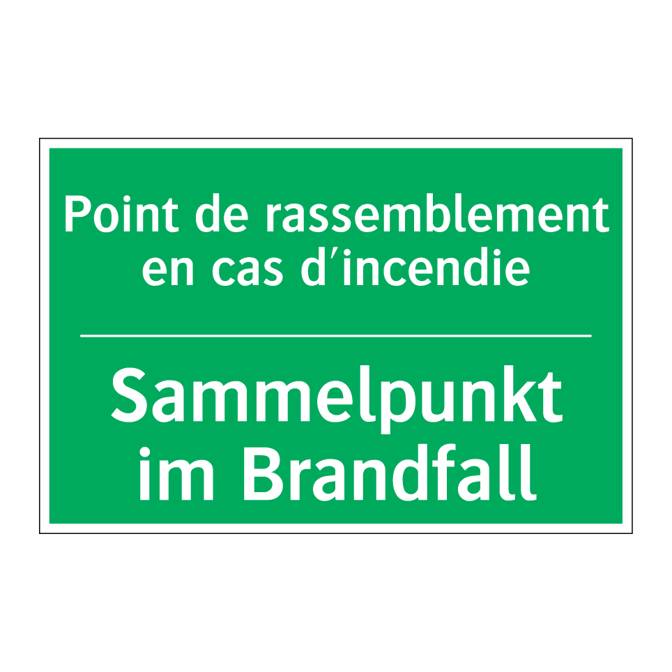 Sammelpunkt im Brandfall - Point de rassemblement en cas  /.../