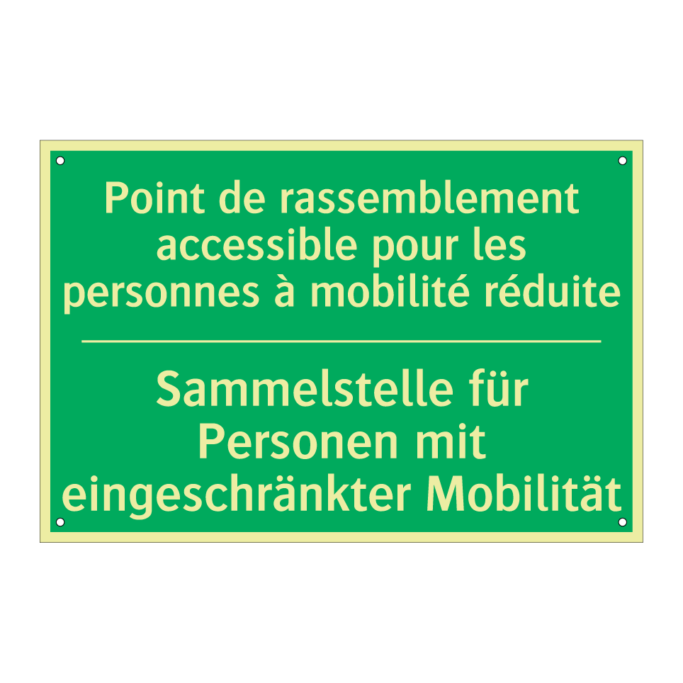 Sammelstelle für Personen mit  /.../ - Point de rassemblement accessible  /.../