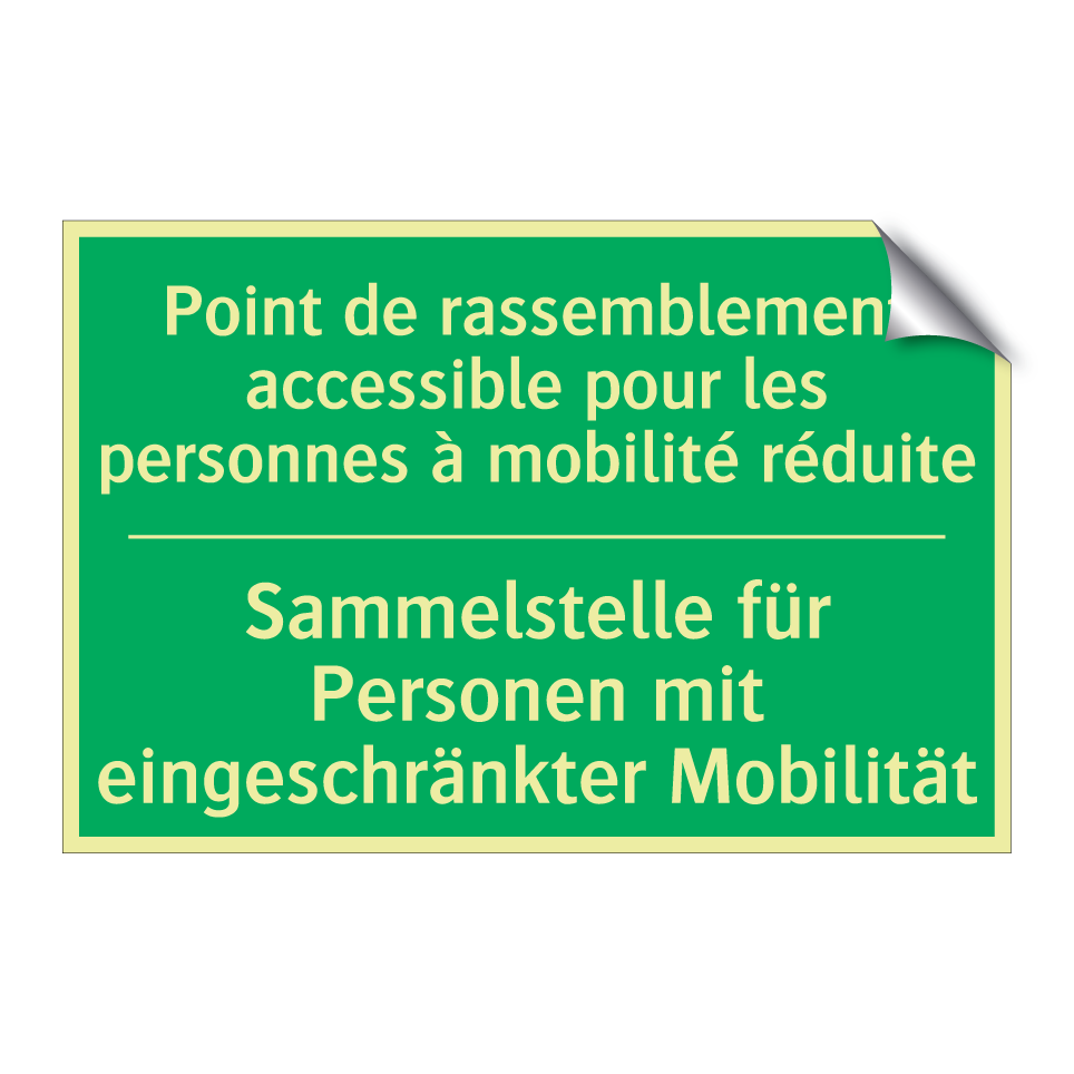 Sammelstelle für Personen mit  /.../ - Point de rassemblement accessible  /.../
