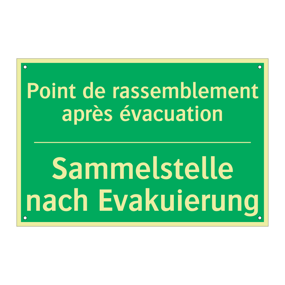 Sammelstelle nach Evakuierung - Point de rassemblement après évacuation /.../