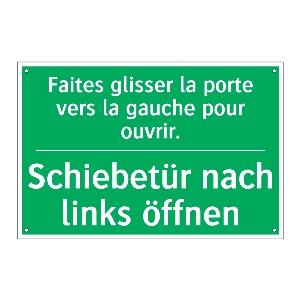 Schiebetür nach links öffnen - Faites glisser la porte vers la  /.../