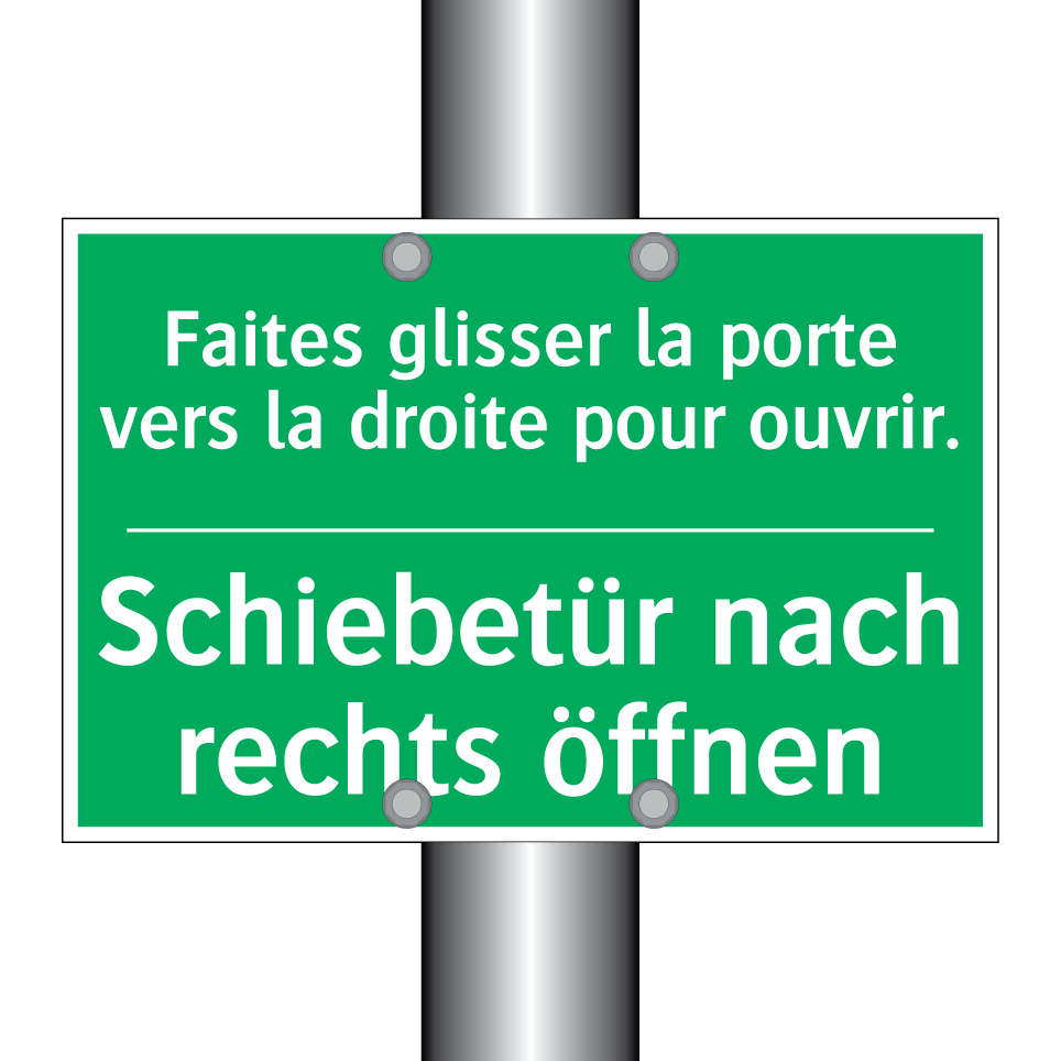 Schiebetür nach rechts öffnen - Faites glisser la porte vers la  /.../