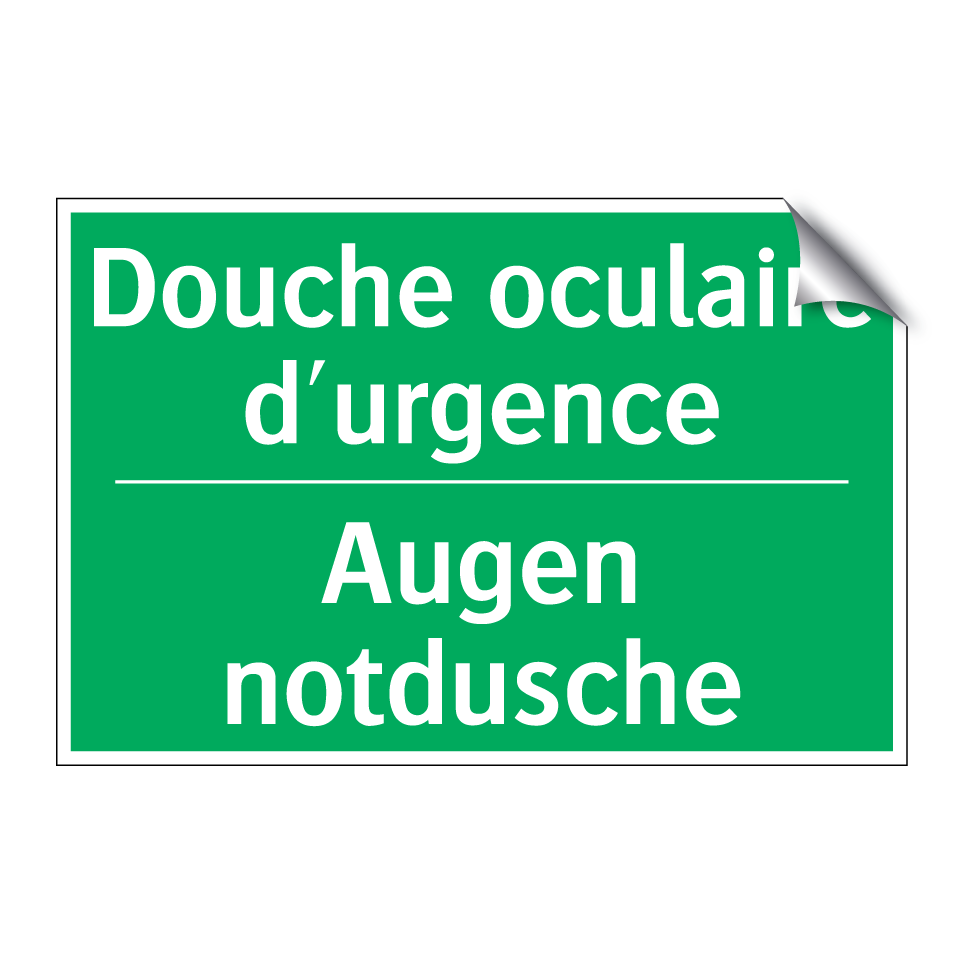 Augen notdusche - Douche oculaire d'urgence