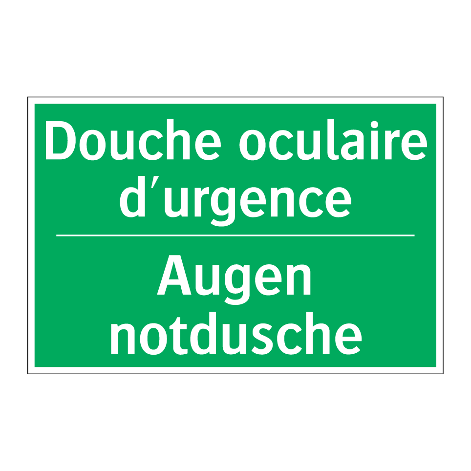 Augen notdusche - Douche oculaire d'urgence