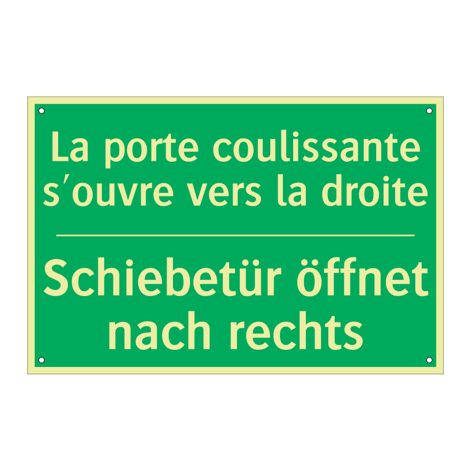 Schiebetür öffnet nach rechts - La porte coulissante s'ouvre vers  /.../