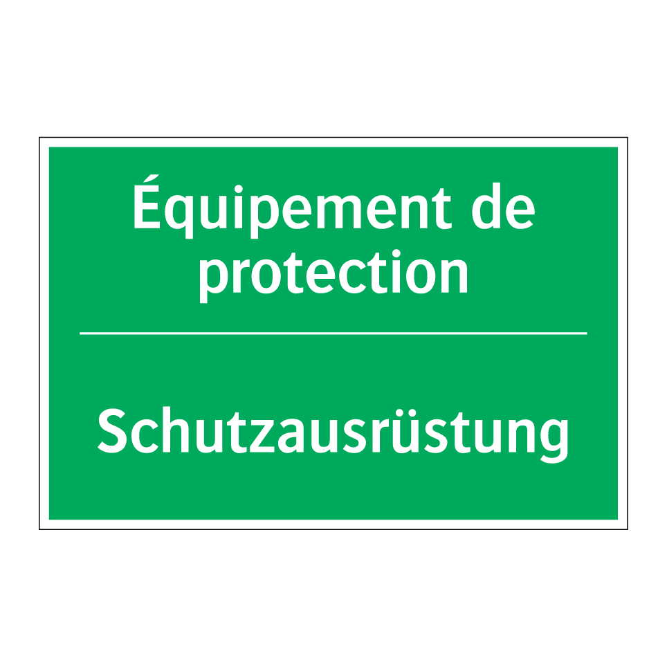 Schutzausrüstung - Équipement de protection
