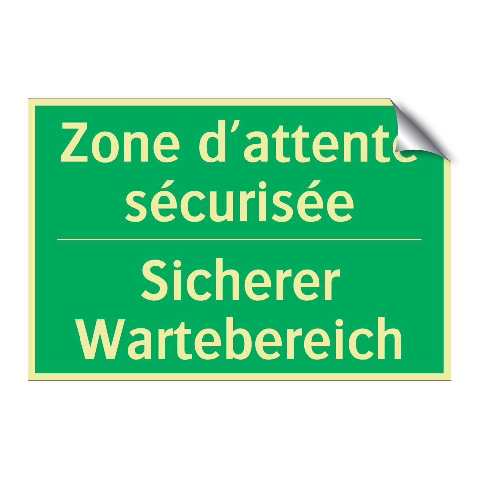 Sicherer Wartebereich - Zone d’attente sécurisée